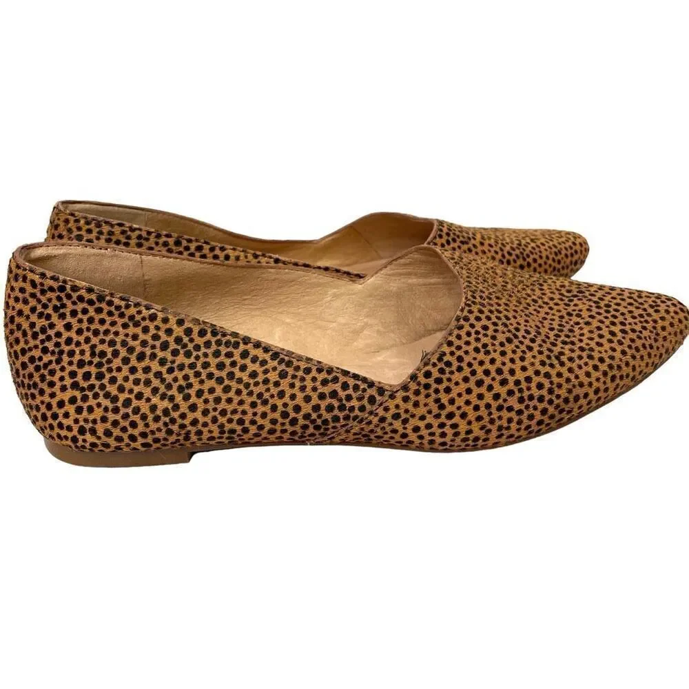 Madewell The Lizbeth Flats in Dotted Calf‎ Hair Size 7 leopard